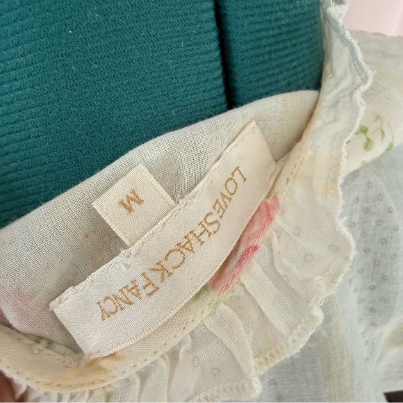 Loveshackfancy Rose printed Love Letters blouse Medium - Picture 7 of 8